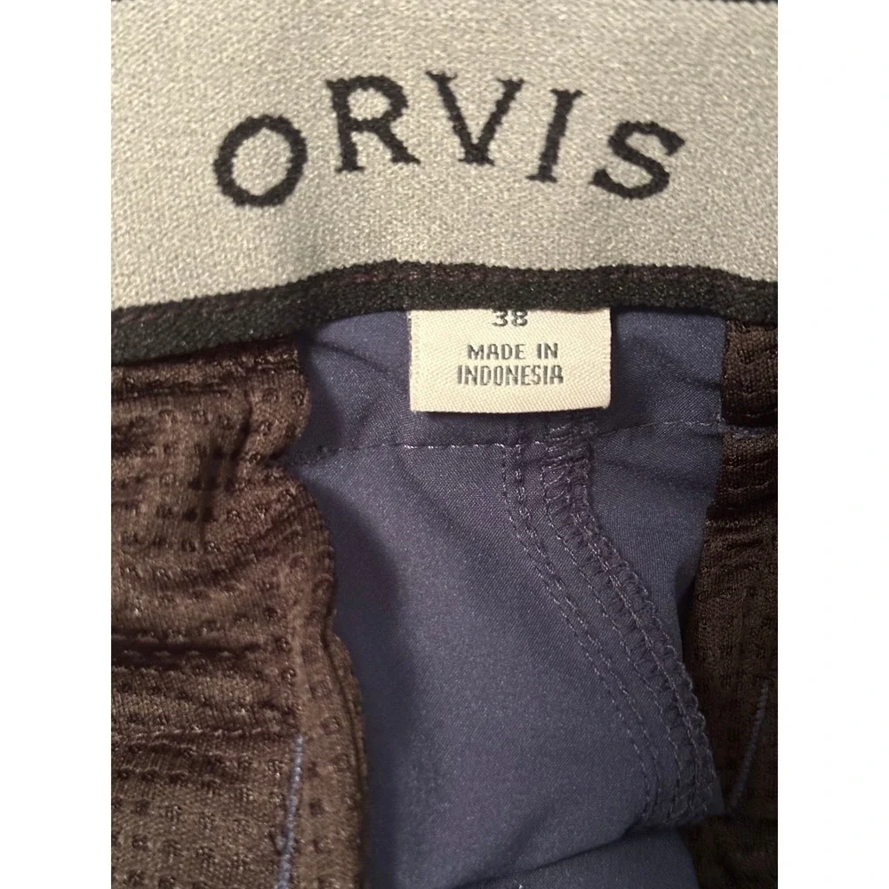 Orvis Men's Tech Shorts Size 38 Blue‎ Stretch Quick Dry Performance Outdoor